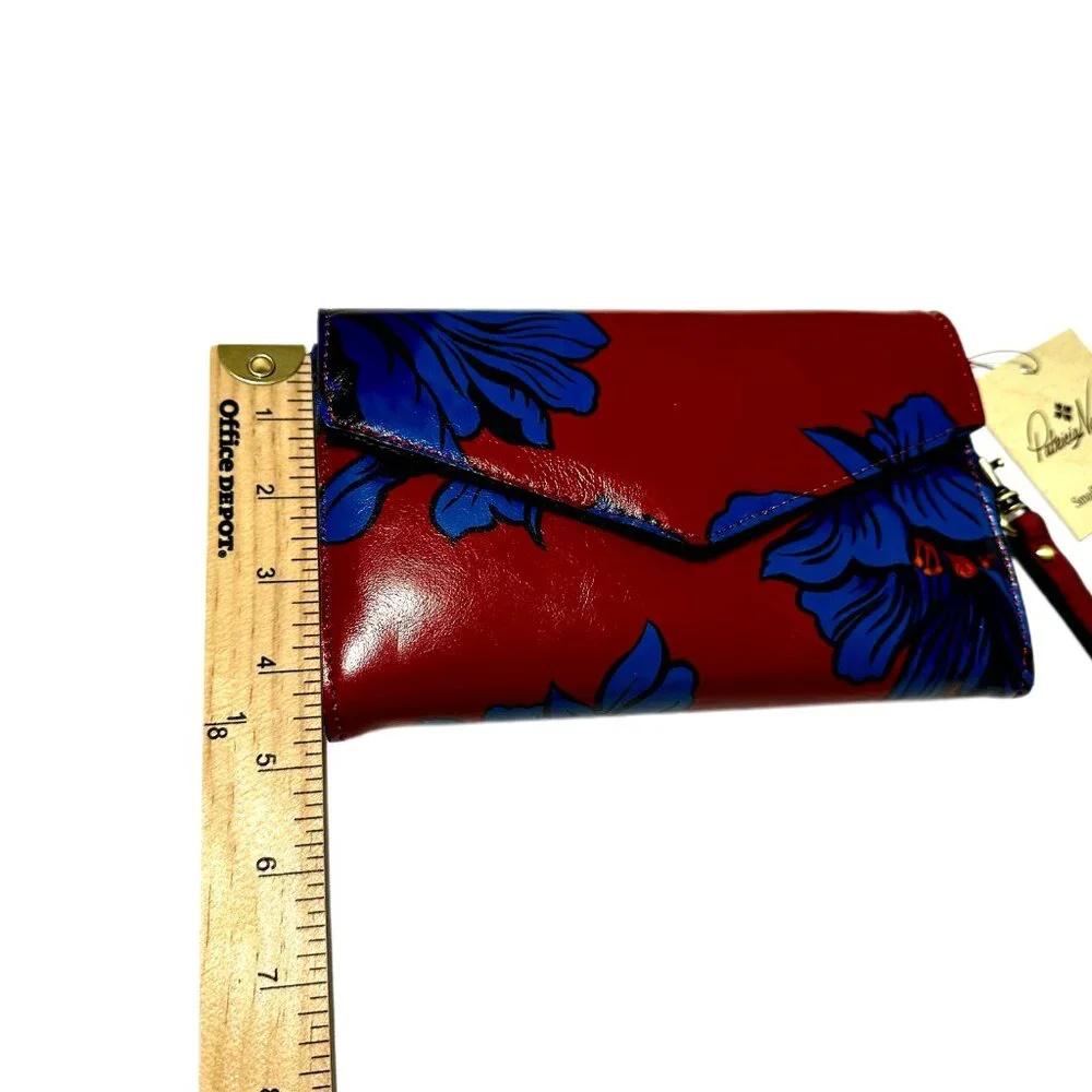 NWT Patricia Nash Kaisa Grecian Rose Leather Wristlet Wallet clutch - Picture 5 of 13